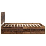 vidaXL Cadre de lit Bois ancien 140 x 190 cm Bois de pin massif
