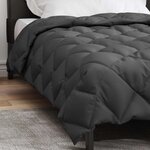 vidaXL Duvet d'hiver Anthracite 220 x 140 cm Microfibre