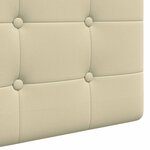 vidaXL Tête de lit suspendue Crème Simili cuir