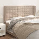 vidaXL Tête de lit avec oreilles Cappuccino 163x23x118/128 cm