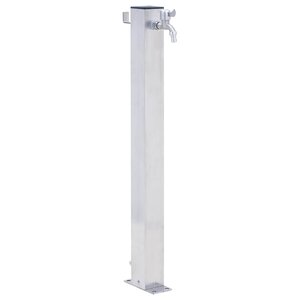 vidaXL Colonne à eau de jardin 60 cm acier inoxydable carré