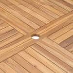 vidaXL Table pliable de jardin Ø 120 cm Bois de teck solide