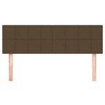 vidaXL Têtes de lit 2 Pièces Marron foncé 72x5x78/88 cm Tissu