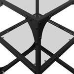 vidaXL Tables basses avec dessus en verre transparent 2 Pièces acier