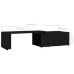 vidaXL Table basse Noir 150x50x35 cm Aggloméré