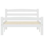 vidaXL Cadre de lit sans matelas blanc bois de pin massif 90x200 cm