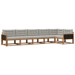 vidaXL Ensemble de canapés d'extérieur 6 pc Naturel et Gris clair