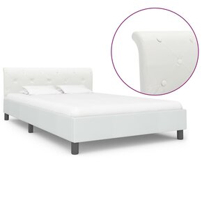 vidaXL Cadre de lit sans matelas blanc similicuir 120x200 cm