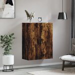 vidaXL Armoire murale chêne fumé 69 5x34x90 cm
