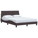 vidaXL Cadre de lit sans matelas Hanko marron foncé 120x200 cm tissu