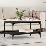 vidaXL Table basse Chêne noir 80 x 50 x 40 cm Bois d'ingénierie