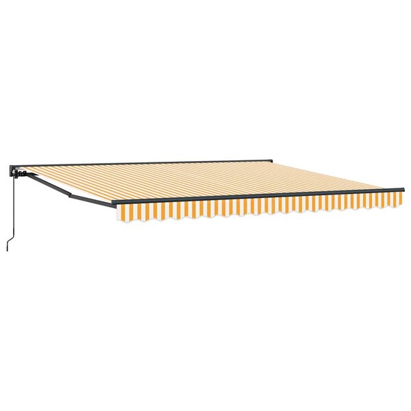 vidaXL Cadre d'auvent Jaune et blanc 400 × 300 cm