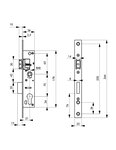 THIRARD - Boitier de serrure encastrable à cylindre pour porte métallique  axe 21mm  bouts carrés - THIRARD