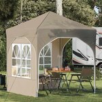vidaXL Tente de fête pop-up 192 x 192 x 245 cm Crème