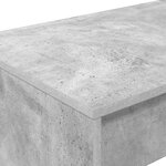 vidaXL Bureau de lit Gris béton Bois d'ingénierie 100 x 45 x 75 cm
