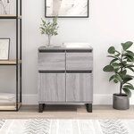 vidaXL Buffet Sonoma gris 60x35x70 cm Bois d'ingénierie