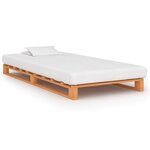 vidaXL Cadre de lit de palette Marron Bois de pin massif 90 x 200 cm