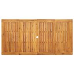 Ensemble de 9 pièces vidaXL Acacia Noir Poly Rattan