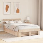 vidaXL Lit avec tiroirs - 135 x 190 cm - Bois de pin massif