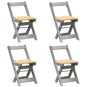 vidaXL Chaises à manger pliables lot de 4 Corona bois de pin massif