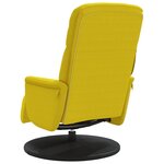 vidaXL Fauteuil inclinable avec repose-pied jaune velours