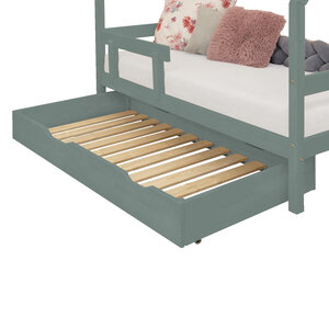 Tiroir de lit 120 x 190 avec sommier BUDDY - vert sauge