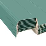 vidaXL Tôle en acier galvanisé 12 pièces Vert