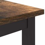 vidaXL table Chêne fumé 80 x 50 x 76 5 cm Bois d'ingénierie et acier