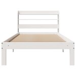 vidaXL Cadre de lit avec tête de lit sans matelas blanc 90x190 cm