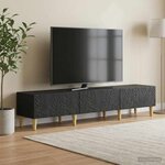 vidaXL Meuble TV 147 x 34 5 x 30 cm Noir Bois d'ingénierie