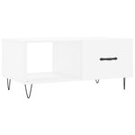 vidaXL Table basse blanc 90x50x40 cm bois d'ingénierie