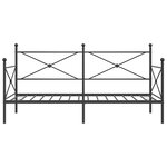 vidaXL Lit de jour sans matelas noir 100x190 cm acier