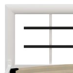vidaXL Cadre de lit Blanc et noir Métal 140 x 200 cm