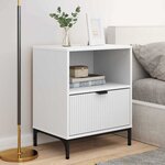 vidaXL Tables de chevet 2 Pièces Blanc 49 x 36 x 61 cm Bois d'ingénierie