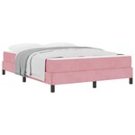 vidaXL Lit à ressorts avec matelas Rose 140 x 190 cm tissu