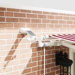 vidaXL Auvent Rétractable Rouge et Blanc 400 × 350 cm