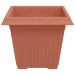vidaXL Pot de Fleurs Carré 6 Pièces Rouge brique 38 x 38 x 30 cm