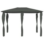 vidaXL Belvédère à revêtement de poteaux 3x4x2 6 m Anthracite 160 g/m²