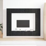 vidaXL Ensemble de meubles TV 8 pièces - Murale  chêne noir  bois d'ingénierie