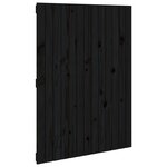 vidaXL Tête de lit murale Noir 82 5x3x110 cm Bois massif de pin