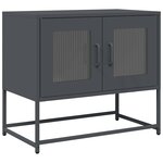 vidaXL Meuble TV anthracite 68x39x60 5 cm acier laminé à froid