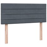 vidaXL Sommier à lattes de lit et matelas gris foncé 120x210cm velours