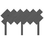 vidaXL Tête de lit Gris 132x3x81 cm Bois massif de pin