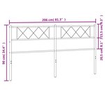 vidaXL Tête de lit métal noir 200 cm