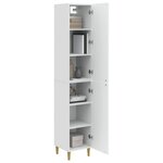 vidaXL Ensemble de Meubles 2 Pièces Blanc brillant Bois d'ingénierie