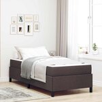 vidaXL Lit à ressorts avec matelas Marron foncé 90 x 190 cm tissu