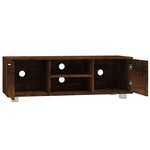 vidaXL Meuble TV Chêne fumé 120x40 5x35 cm Bois d'ingénierie