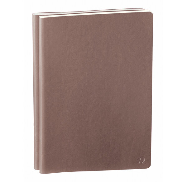 DUO CARNET 10 ligne Hab-Smooth brun-gl 7x10 cm QUOVADIS