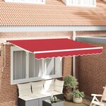 vidaXL Tissu de remplacement pour auvent pour cadre 2.5x2 m Rouge