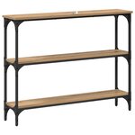 vidaXL Table console avec étagère chêne artisanal 100 x 22.5 x 75 cm